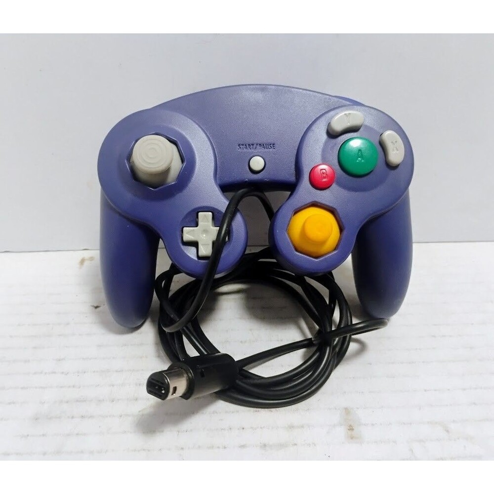 NINTENDO GAMECUBE NGC & WII THIRD PARTY CONTROLLER WORKING INDIGO PURPLE
